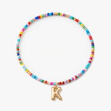 Liora – Colorful Beaded Initial Necklace