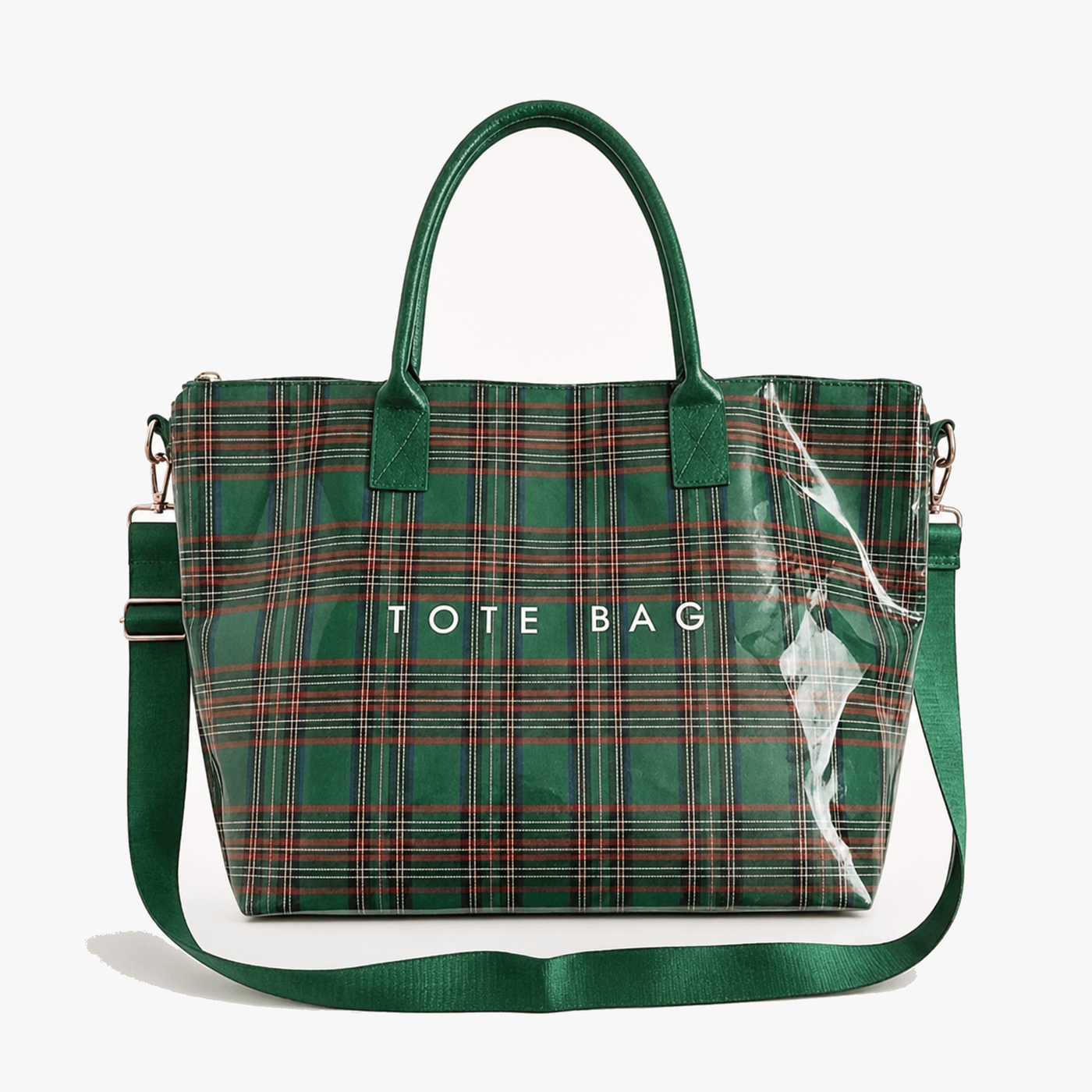 Carroway – Glossy Checkered Tote Bag