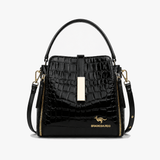 Velora – Glossy Croc Crossbody Handbag