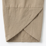 Brezia – Women's Asymmetric Linen Blend Cropped Pants