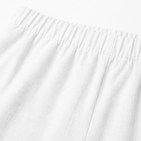 Brisana – Lightweight Linen-Look Capri Pants for Women Soft Elastic Waist