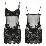Velaire - Women's Sheer Embroidered Lace Slip Dress
