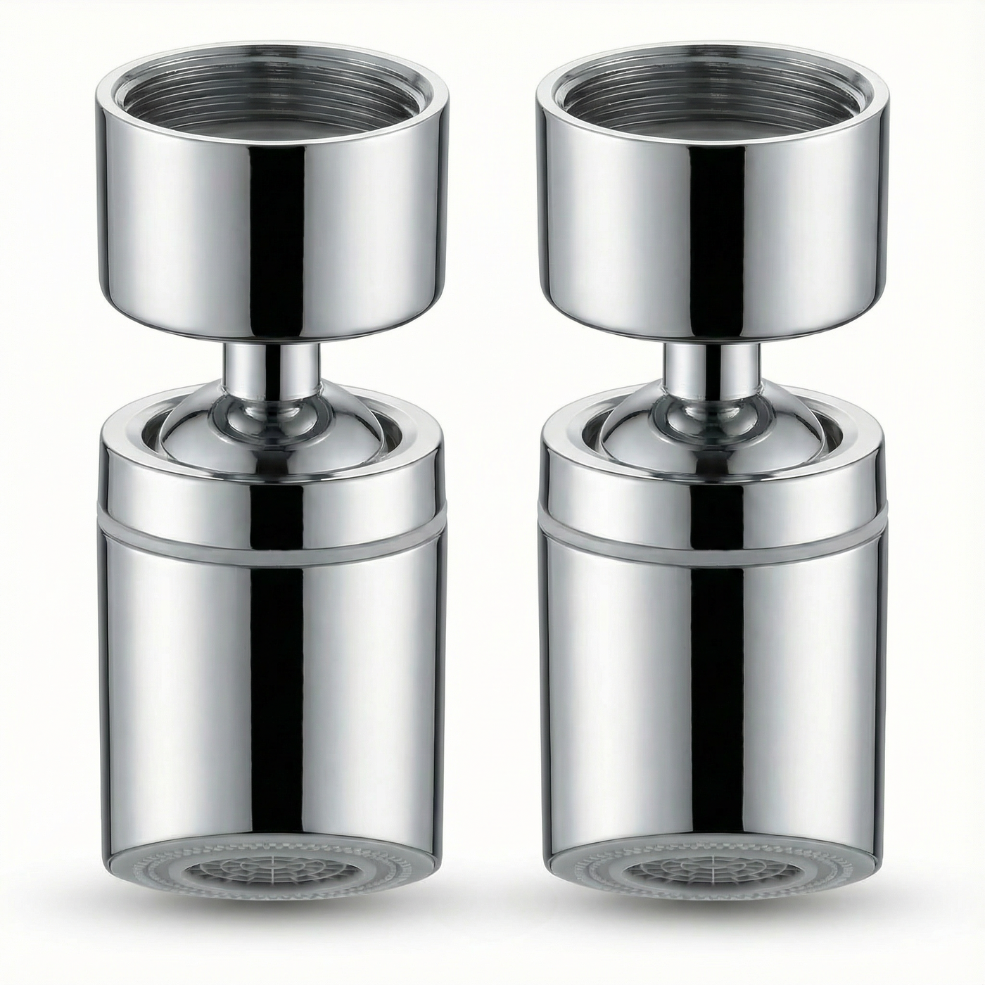 Flowtura - 360° swivel faucet aerator with dual spray (2-pack)