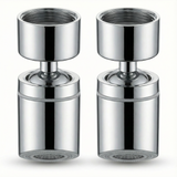 Flowtura - 360° swivel faucet aerator with dual spray (2-pack)