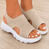 Caluna – Cushioned Slip-On Platform Sandals
