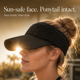 Solvia – Open-Top Sun Visor for Buns and Ponytails
