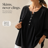 Pleatline – The Tunic Blouse That Skims, Never Clings