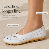 Wearbella – Perforated Woven Low-Cut Flat Loafers