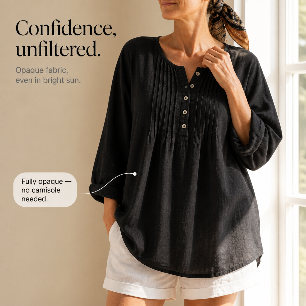 Pleatline – The Tunic Blouse That Skims, Never Clings