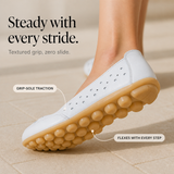Wearbella – Perforated Woven Low-Cut Flat Loafers