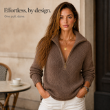 ElevenOra – Half-Zip Sweater That Looks Tried, Not Tried-Hard