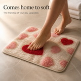 Softhome – Heart Pattern Plush Non-Slip Doormat