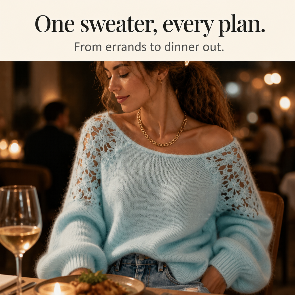 Wearbella – Lace-Knit Look Sweater That Looks Elevated, Not Plain