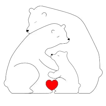 Cubunity – Personalized Wooden Bears Family Puzzle