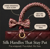 Belaire – Quilted Handbag with Silk Scarf Handles