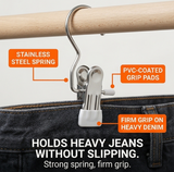 Clipvault – Stainless Steel Closet Clip Hooks (20 Pack)