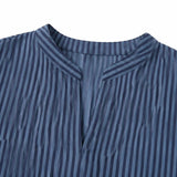 Vestara – Boho Striped V-Neck Maxi Dress with Pockets, Long Sleeves