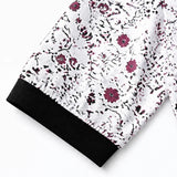 Evelora – Floral V-Neck Tunic Top with Button Yoke