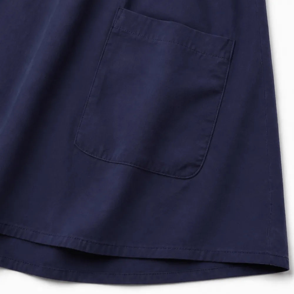 Marelle – Linen-Look Midi Dress with Three-Quarter Sleeves & Pockets