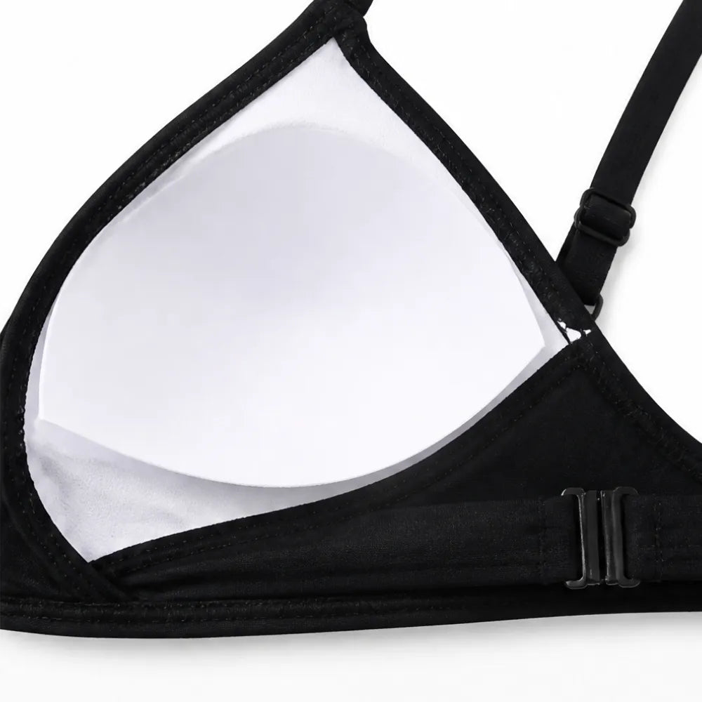 Solvana – Twist-Front Push-Up Bikini Set with High-Waist Bottoms