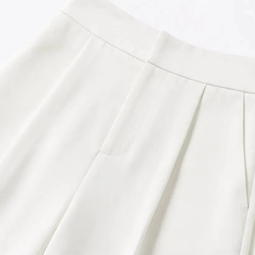 Solene – Stand Collar Wide Leg Culotte Two Piece Set