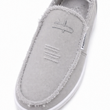 Breeza – Women's Distressed Canvas Slip-On Loafers with Frayed Edges