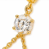 Papillore – Sparkling butterfly drop earrings, gold-tone cubic zirconia, delicate everyday elegance