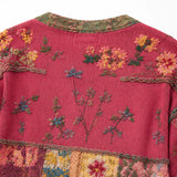 Solenne – Embroidered Look Floral Patchwork Boho Cardigan