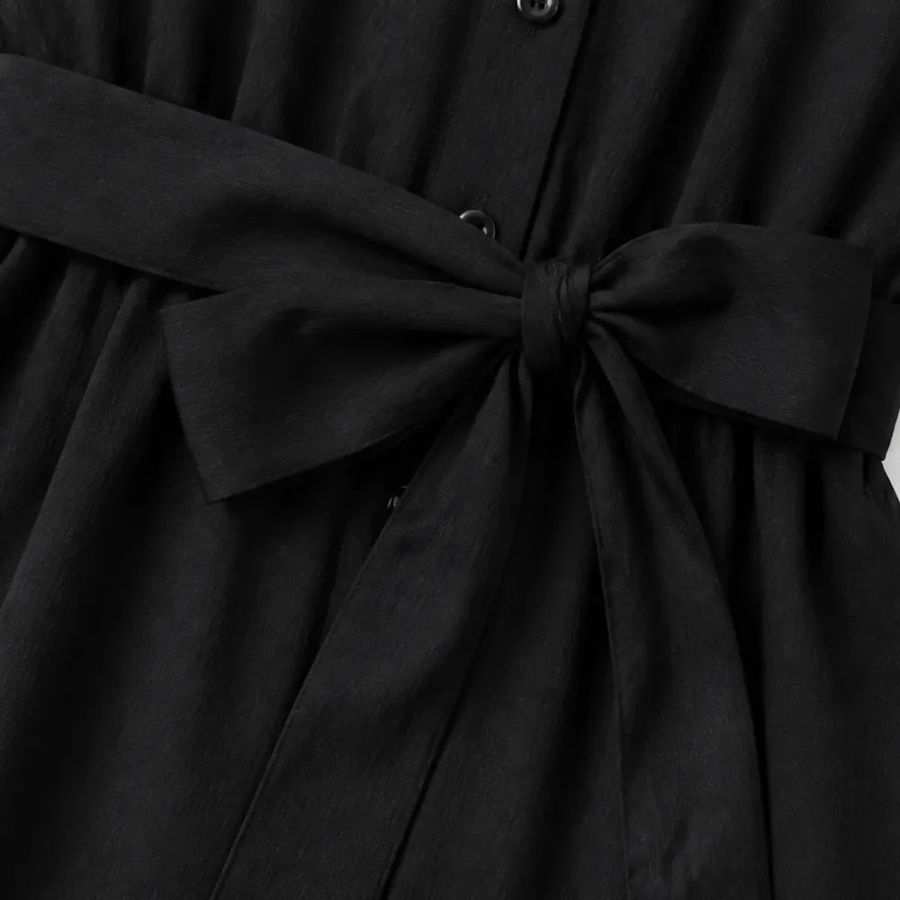 Solene – Belted Wide-Leg Shirt Jumpsuit with Tie Waist