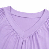 Velora – Pleated V-Neck Tunic Top for Women, Soft Drape Casual Blouse
