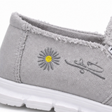 Breeza – Women's Distressed Canvas Slip-On Loafers with Frayed Edges