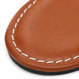 Solvea – Asymmetric Double Strap Flat Sandals for Women, Caramel and Black