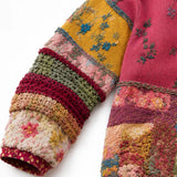 Solenne – Embroidered Look Floral Patchwork Boho Cardigan