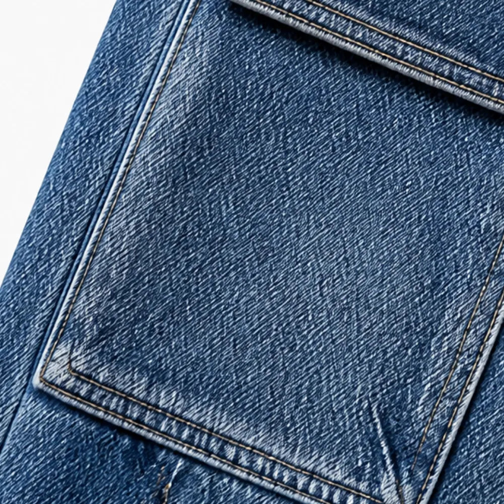 Marielle – Wide Leg Cropped Cargo Jeans with Rope Tie Waist