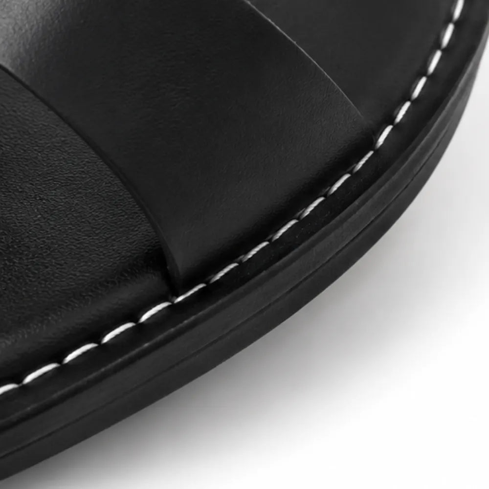 Marelle – Double Buckle Flat Slide Sandals for Women