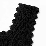 Florelle – Crochet Lace Like Square Neck Tank Top for Summer