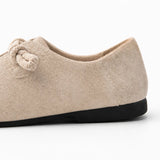 Solette – Knot Strap Suede-Look Mary Jane Flats for Women