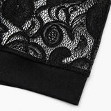 Lacelle – Floral Lace Zip Up Bomber Jacket for Women