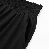 Wearbella – High Waisted Wide Leg Cropped Pants with Smocked Waist