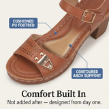 Luna – Cushioned Block Heel Sandals