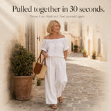 Soléne – Off-Shoulder Drawstring Top & Wide-Leg Pants 2-Piece Set