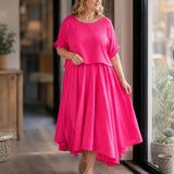 Solene – Effortless Two Piece Linen-Look Skirt Set for Women