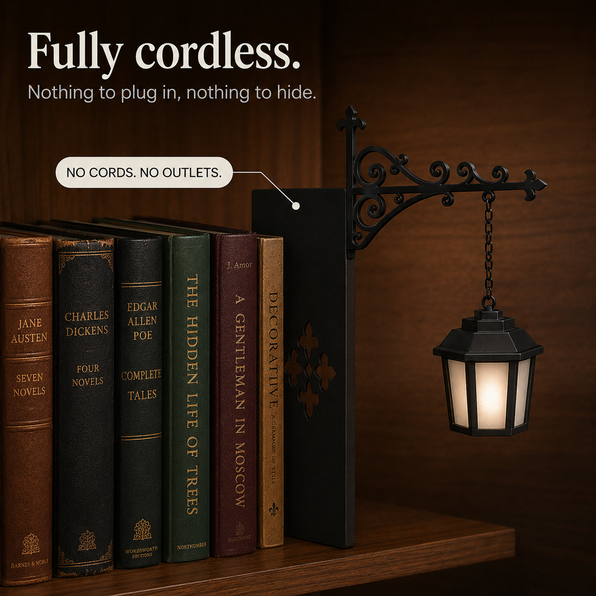 Nightpost – Streetlamp Bookend Shelf Light