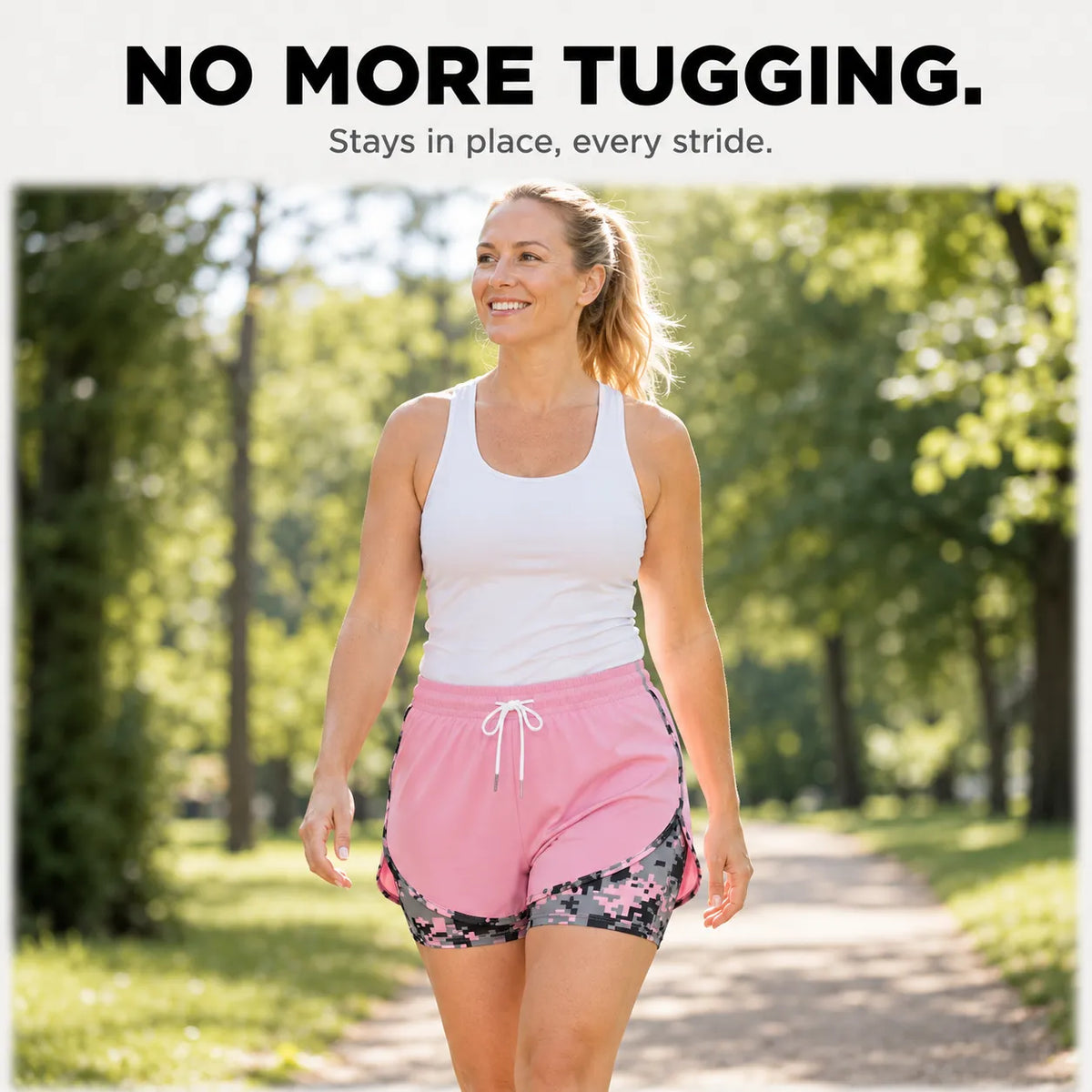 Movelyn – Women's 2 in 1 Running Shorts with Built in Compression Liner and Phone Pocket