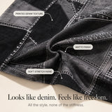 Solene – Sleeveless Denim-Look Print Dress for Women