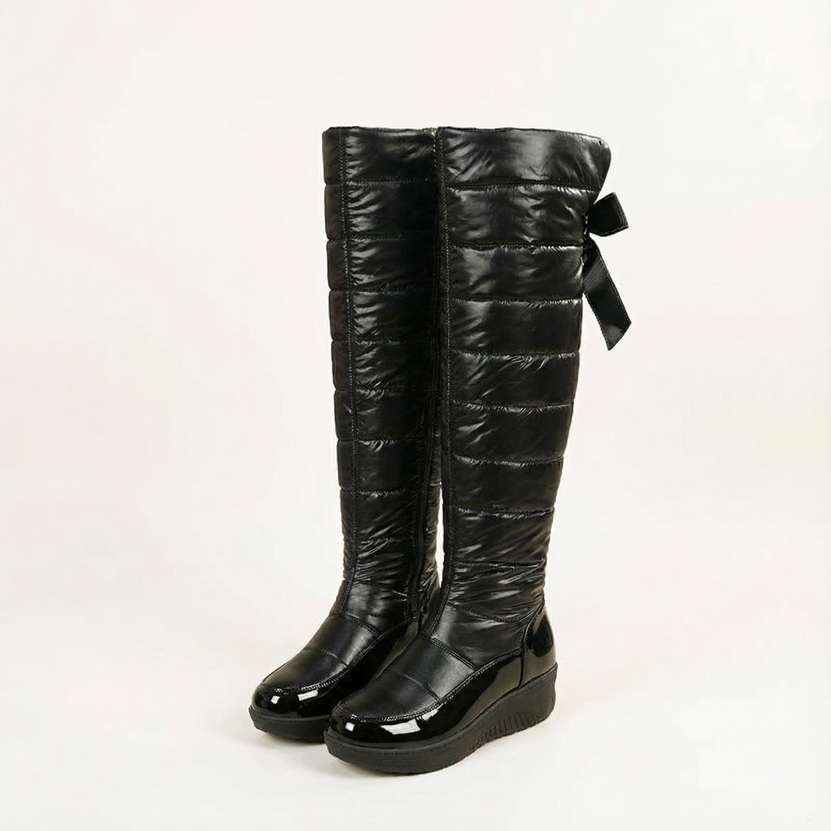 Velura - Women's fleece-lined over-the-knee boots