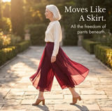 Sevella – Women's High-Waist Culottes with Skirt Drape