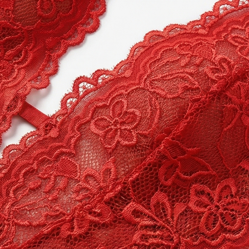 Velara – Women's Floral Lace Teddy with Ruffle Hem