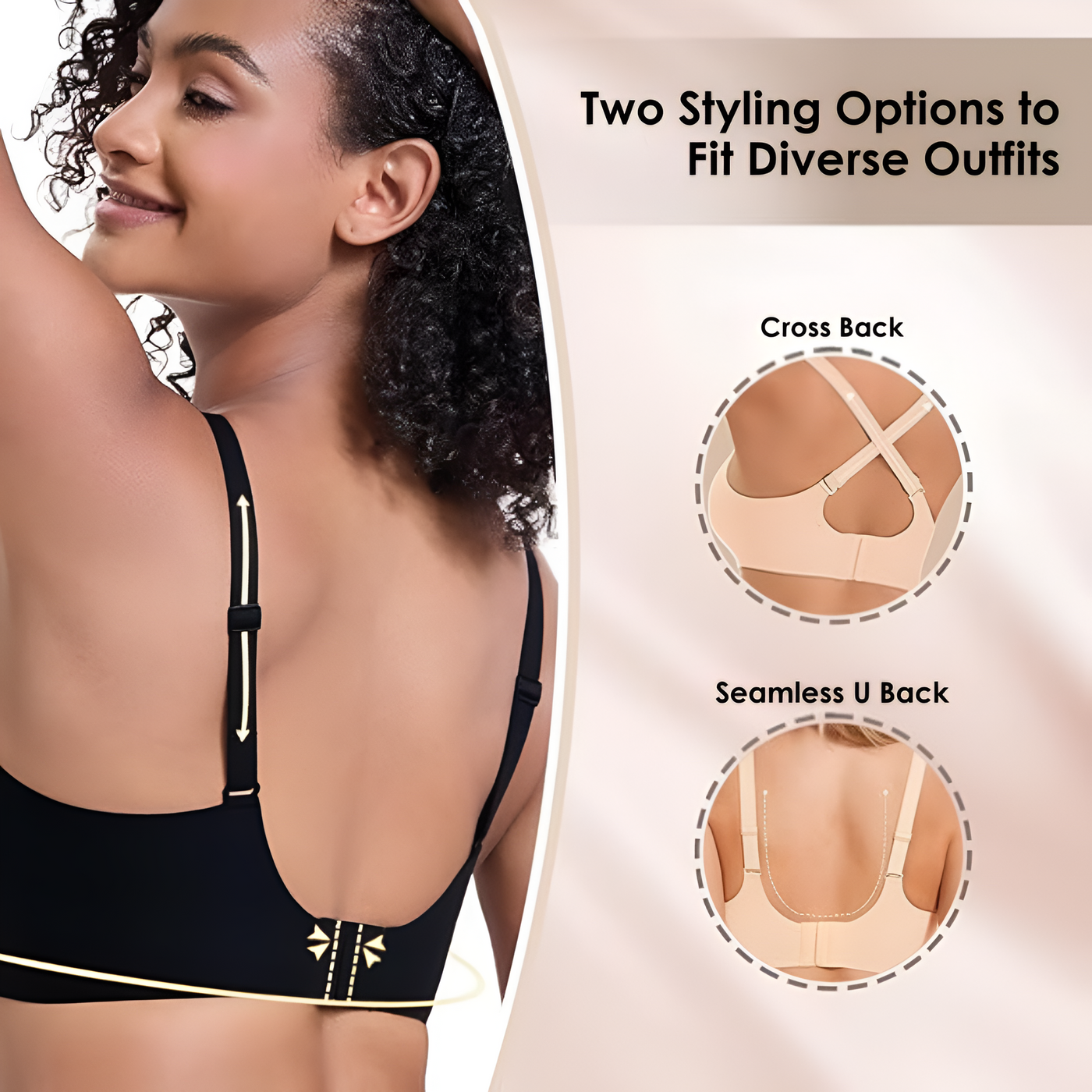 Vellé – Women’s V-Neck Seamless Jelly Bra