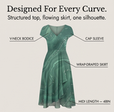 Osyla – Women's Flowing Marbled Midi Dress